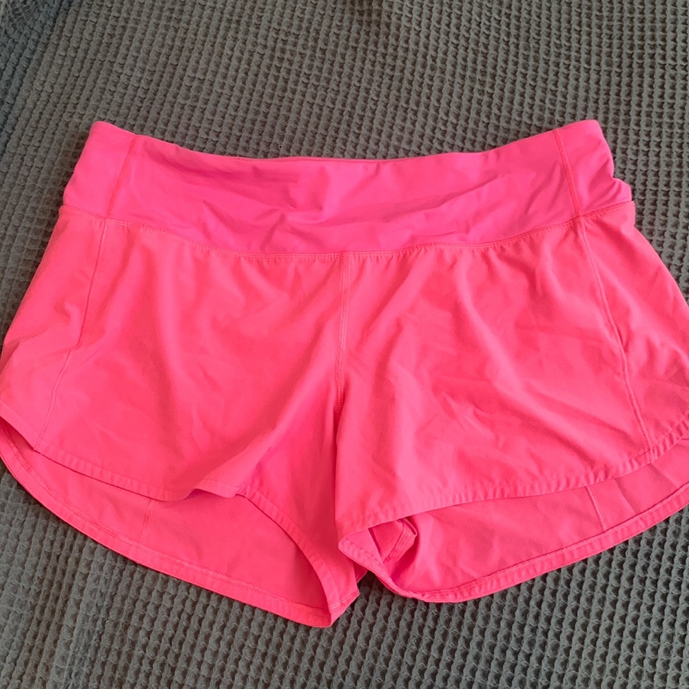 Pink lululemon shorts